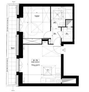 Apartment at SAINTE-GENEVIÈVE-DES-BOIS (91700)