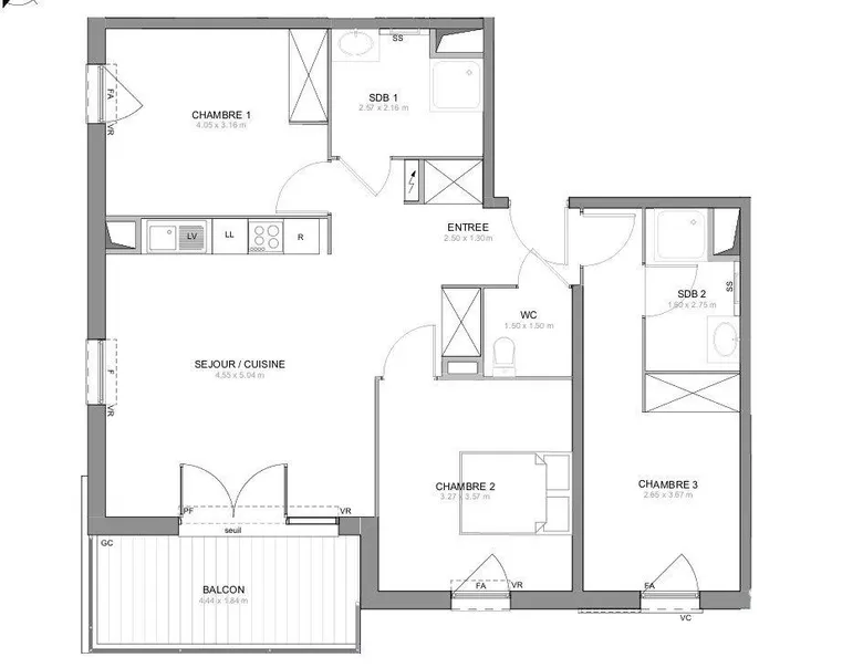Appartement 4 pièces 79 m² · à Draguignan · 79 m² · 363 200 €