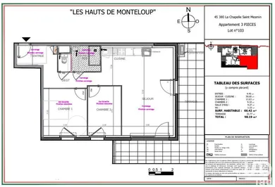 Appartement à LA CHAPELLE-SAINT-MESMIN (45380)