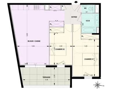 Appartement à LE CANNET (06110)