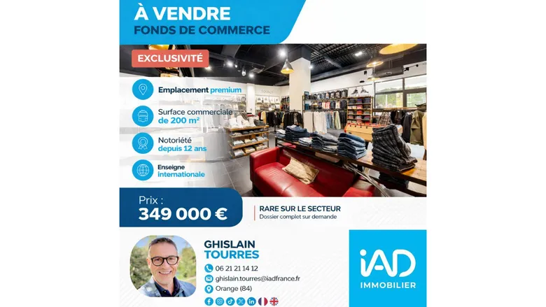 Local commercial 200 m² · à Orange · 200 m² · 349 000 €