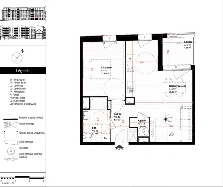 Appartement 2 pièces 48 m² · à Saint-Omer · 48 m² · 163 000 €