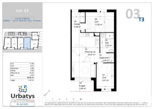 Apartment at SAINT-MARTIN-DES-CHAMPS (29600)