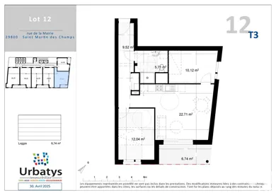 Appartement à SAINT-MARTIN-DES-CHAMPS (29600)