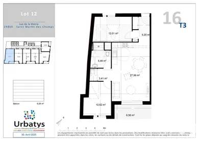 Appartement à SAINT-MARTIN-DES-CHAMPS (29600)