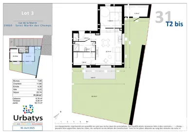 Appartement à SAINT-MARTIN-DES-CHAMPS (29600)