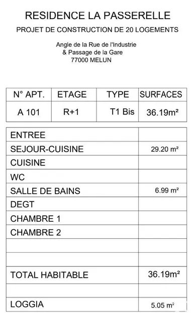 Appartement à MELUN (77000)