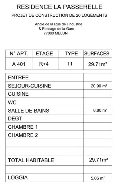 Appartement à MELUN (77000)