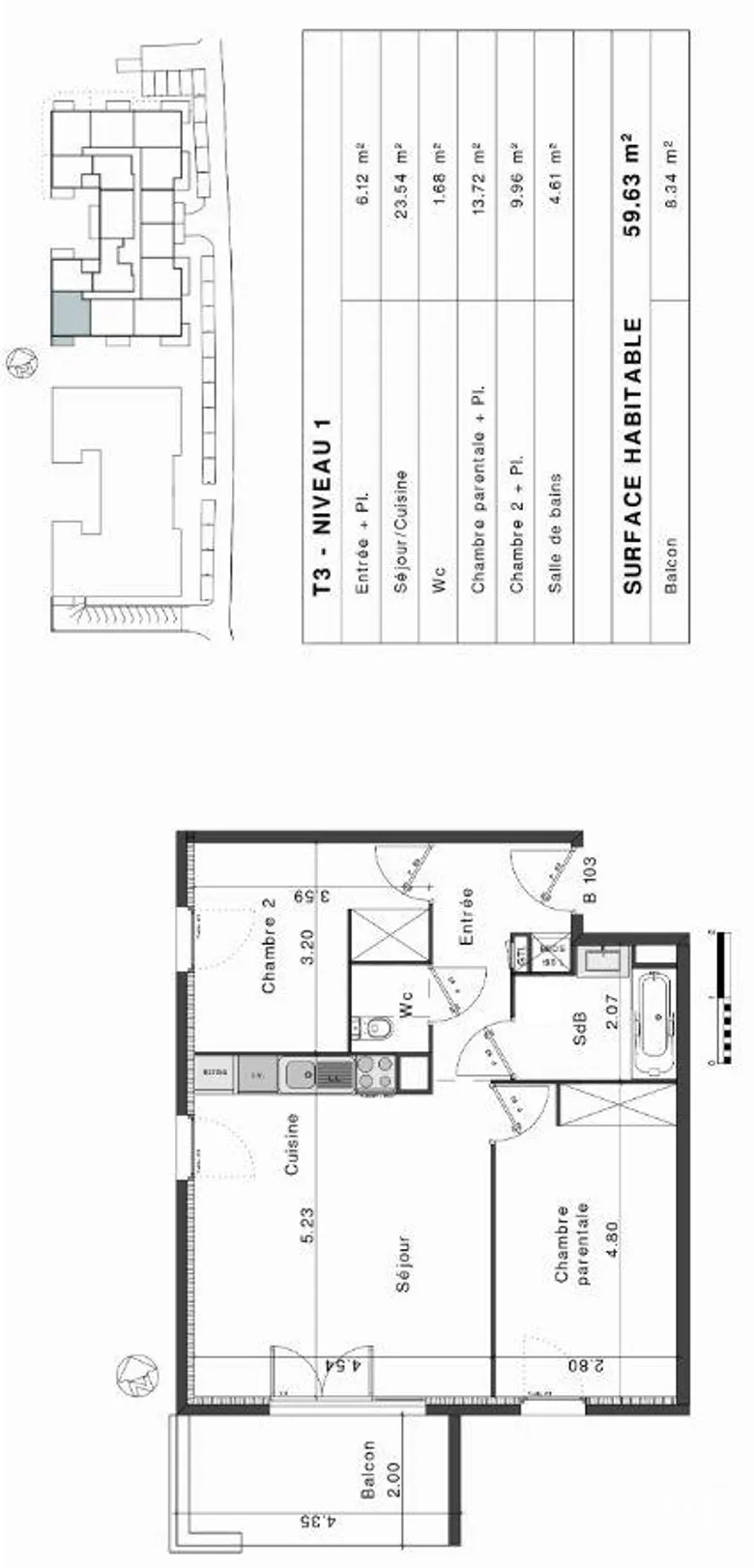 Appartement 3 pièces 60 m² · à Fréjus · 60 m² · 269 000 €