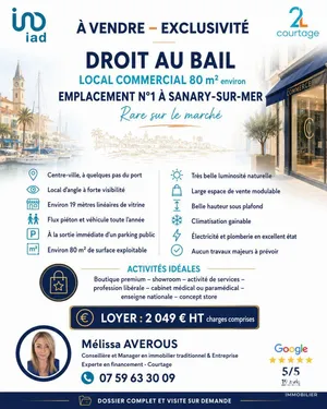 Boutique/Local commercial à SANARY-SUR-MER (83110)