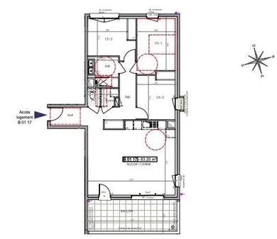 Appartement à CLAIX (38640)