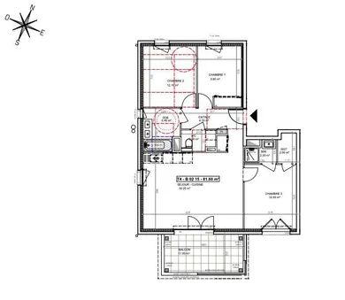 Apartment at SAINT-PAUL-DE-VARCES (38760)