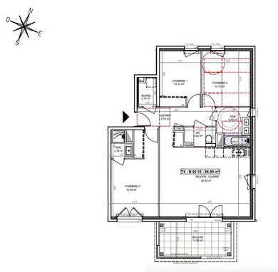 Apartment at SAINT-PAUL-DE-VARCES (38760)