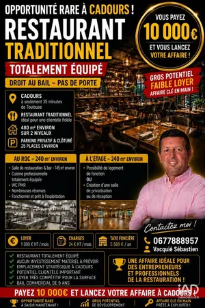 Restaurant in CADOURS (31480)