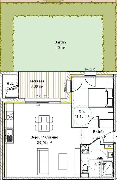 Appartement à BELLEVILLE (69220)