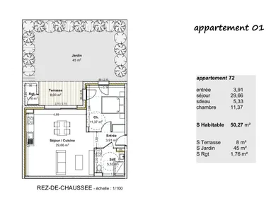 Appartement à BELLEVILLE (69220)