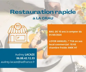 Restauration rapide à LA CRAU (83260)