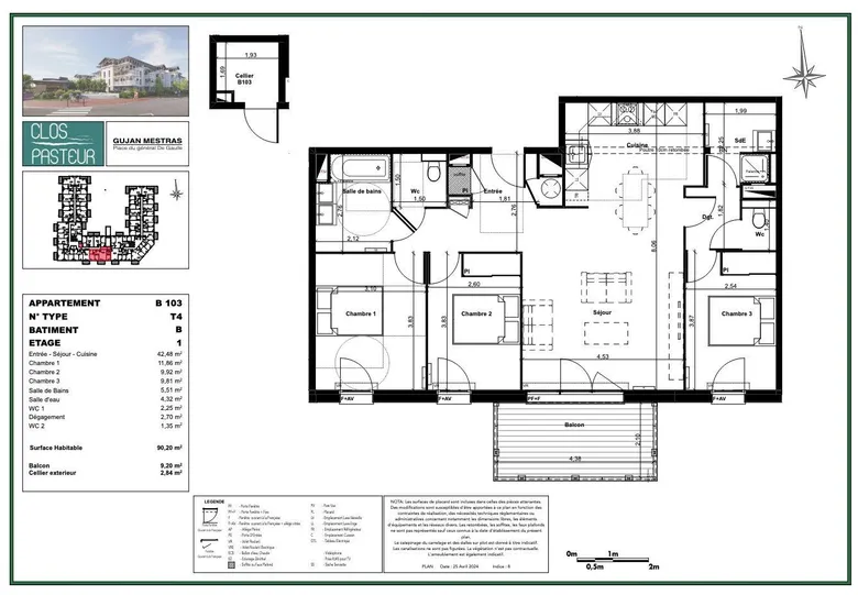 Appartement 4 pièces 90 m² · à Gujan-Mestras · 90 m² · 514 000 €