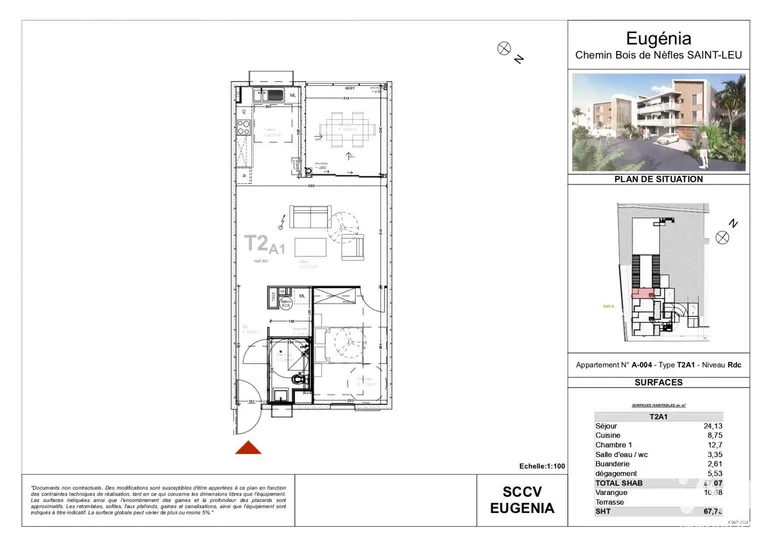 Appartement 2 pièces 67 m² · à Saint-Leu · 67 m² · 280 999 €