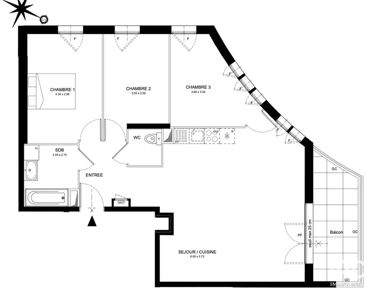 Appartement 4 pièces 78 m² · à Avrillé · 78 m² · 295 300 €