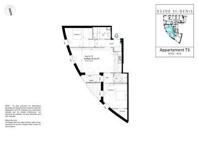 Appartement à SAINT-DENIS (93200)