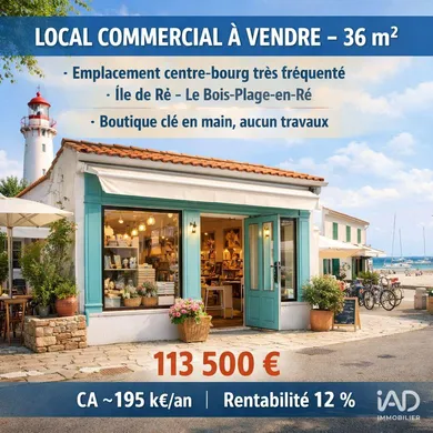 Boutique/Local commercial à LE BOIS-PLAGE-EN-RÉ (17580)
