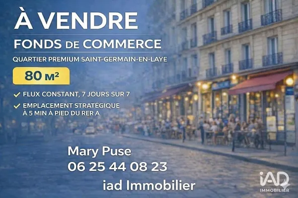Vente bar, brasserie, tabac 300 m² à Saint-Germain-en-Laye (78100 ...