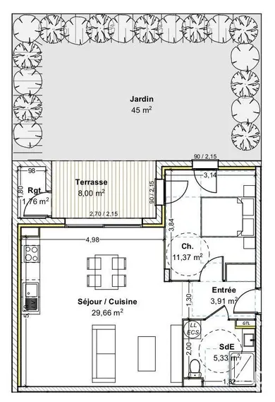 Appartement à GUÉREINS (01090)