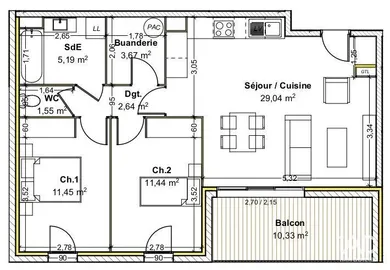 Appartement à GUÉREINS (01090)