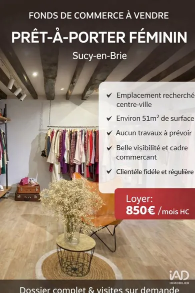 Boutique/Local commercial à SUCY-EN-BRIE (94370)