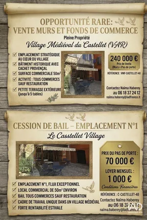 Commercial walls in LE CASTELLET (83330)