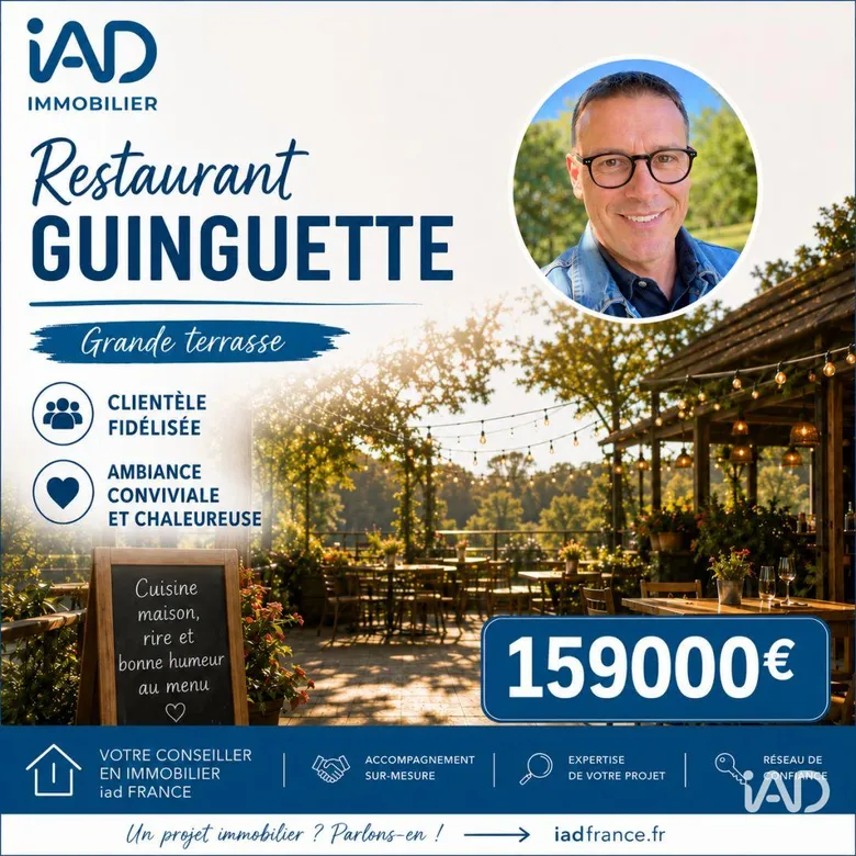 Restaurant à JONQUIÈRES (84150) · 280 m² · 159 000 €