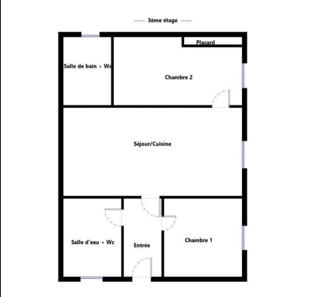 Appartement 2 pièces de 48 m² à PARIS (75017)