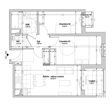 Appartement à LA ROCHELLE (17000)