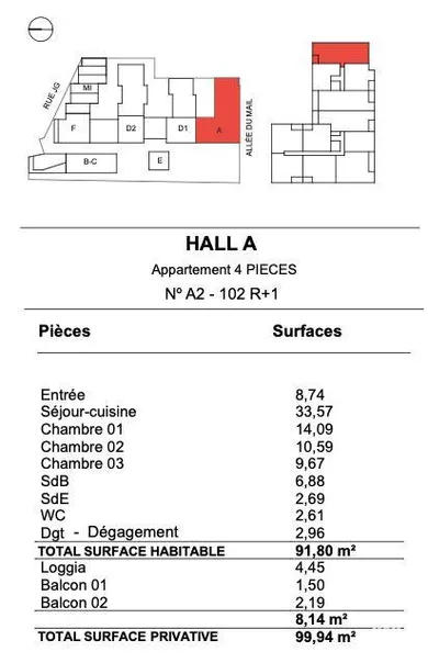 Appartement à LA ROCHELLE (17000)