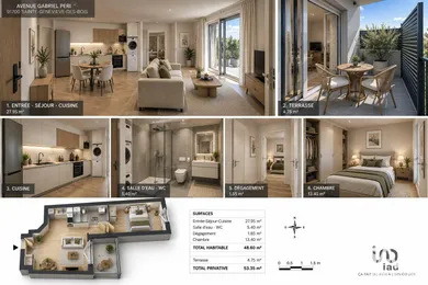 Appartement à SAINTE-GENEVIÈVE-DES-BOIS (91700)