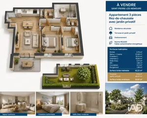 Appartement à SAINT-PIERRE-LÈS-NEMOURS (77140)