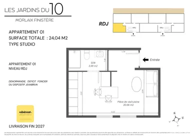Appartement à MORLAIX (29600)
