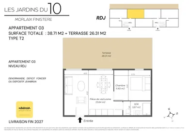 Appartement à MORLAIX (29600)