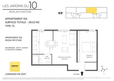 Appartement à MORLAIX (29600)
