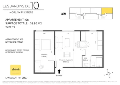 Appartement à MORLAIX (29600)