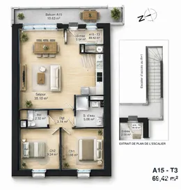 Appartement à DOUVRES-LA-DÉLIVRANDE (14440)