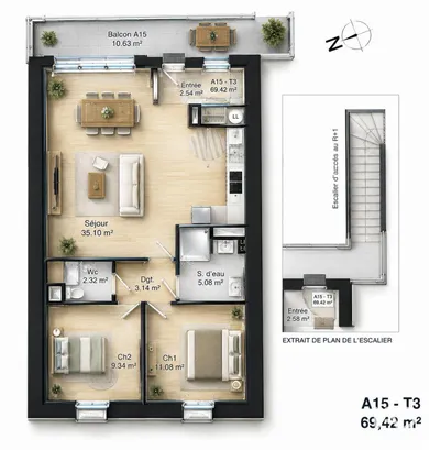 Appartement à DOUVRES-LA-DÉLIVRANDE (14440)