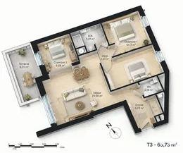 Appartement à DOUVRES-LA-DÉLIVRANDE (14440)