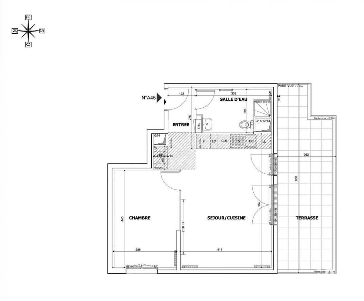 Appartement 2 pièces de 48 m² à SAVIGNY-LE-TEMPLE (77176)