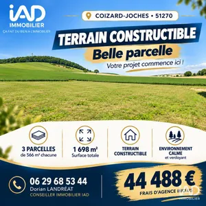 Terrain à COIZARD-JOCHES (51270)