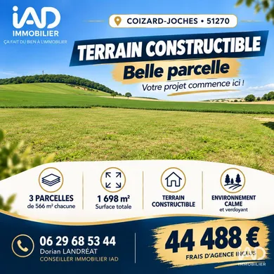Terrain à COIZARD-JOCHES (51270)