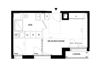 Studio à ABLON-SUR-SEINE (94480)