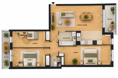 Appartement à BUSSY-SAINT-GEORGES (77600)