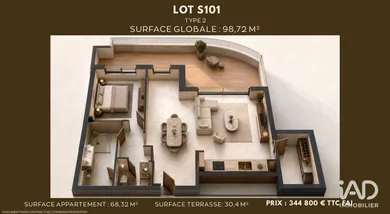 Appartement à SAUMUR (49400)